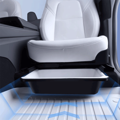 TAPTES® Under Seat Double Layer Storage Organizer for Tesla Model Y 2020-2025