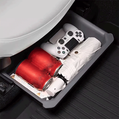 TAPTES® Under Seat Double Layer Storage Organizer for Tesla Model Y 2020-2025