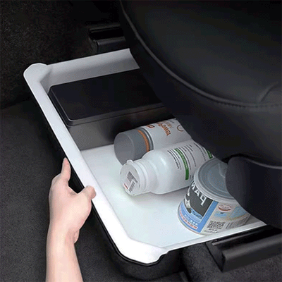TAPTES® Under Seat Double Layer Storage Organizer for Tesla Model Y 2020-2025