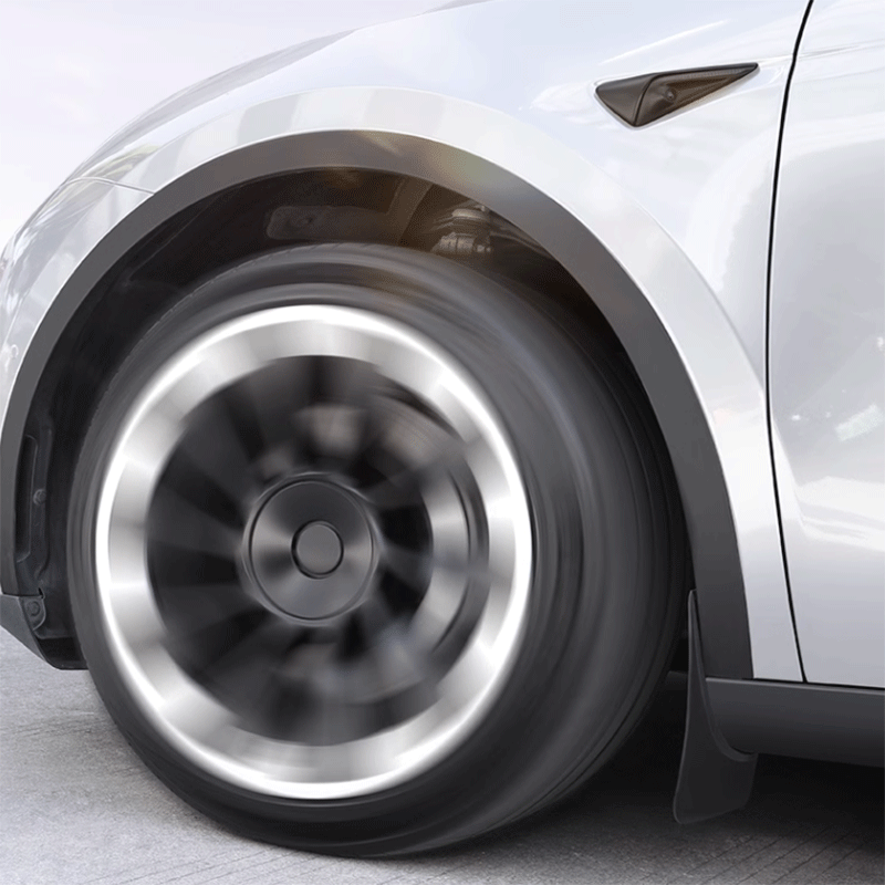 TESGADGETS 19-Inch Wheel Covers For Tesla Model Y - Gray Rim Protector Hubcaps (Set Of 4)