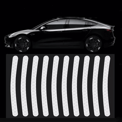 TAPTES® Wheel Rim Reflective Warning Stickers for Tesla Model S/3/X/Y/Cybertruck, Set of 20