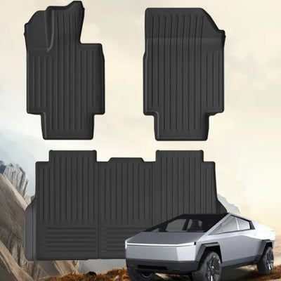 TAPTES® All-Weather Floor Mats for 2024 2025 Tesla Cybertruck, Waterproof Frunk/Trunk/Rear Mat for Tesla Cybertruck