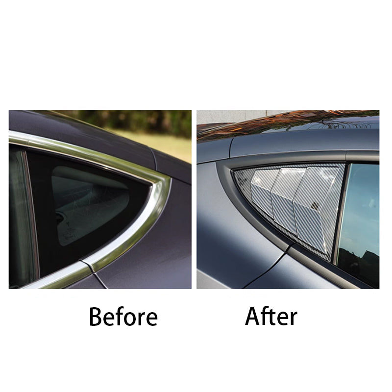 Rear Window Tesla TAPTES® Car Rear Window Triangle Shutter Cover for Tesla Model 3 Highl ...