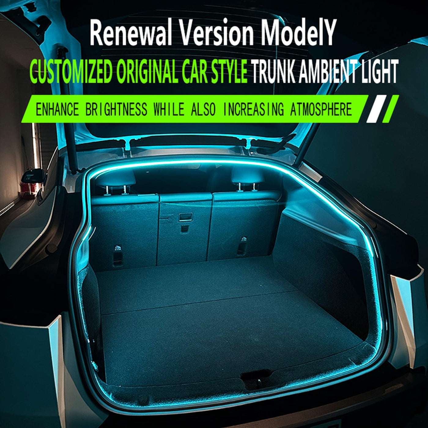 TAPTES® Front & Rear Trunk Ambient LED Interior Lighting Kit for 2025 New Tesla Model Y Juniper