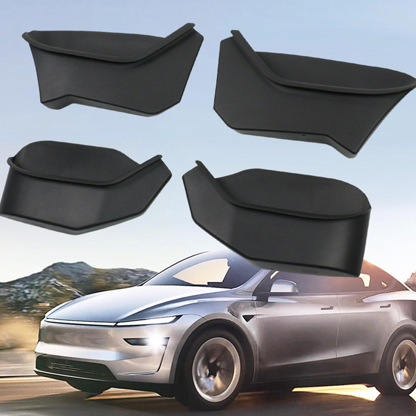 TAPTES® Full-Coverage TPE Door Slot Storage Box for 2025 Tesla Model Y Juniper