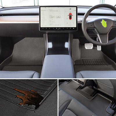 TAPTES® All Weather Floor Mats for Right-Hand Drive Model 3, 2017-2023 Floor Mats for Tesla Model 3