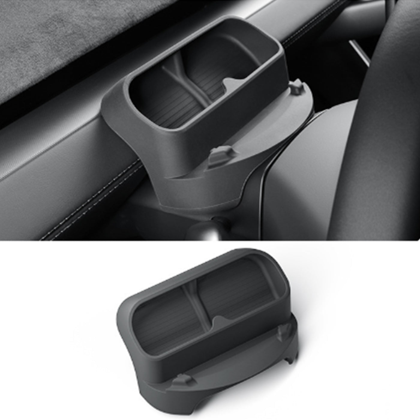 TAPTES® Steering Wheel Phone Holder & Sunglasses Storage Box for 2025 Model Y Juniper