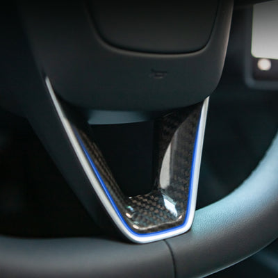 TAPTES® Steering Wheel V-Shaped Protection Cover Steering Wheel Trim for 2024-2025 Tesla Model 3 Highland / 2026 Tesla Model Y Juniper