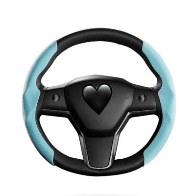 TAPTES® Suede Leather Steering Wheel Cover for 2024 2025 Tesla Model 3 Highland