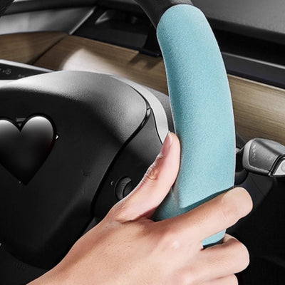 TAPTES® Suede Leather Steering Wheel Cover for 2024 2025 Tesla Model 3 Highland
