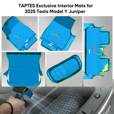 TAPTES Exclusive All Weather Floor Mats & Trunk Mat for 2025 Tesla Model Y Juniper. 6Pcs Set Floor Mats & Cargo Liner for 2025 New Tesla Model Y