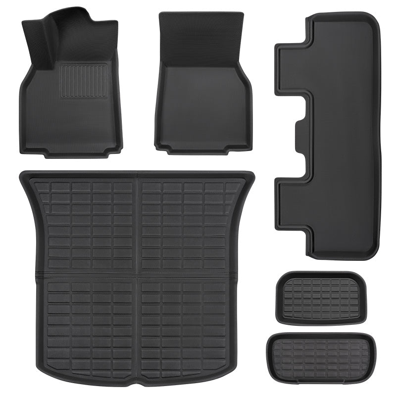 TAPTES Exclusive All Weather Floor Mats & Trunk Mat for 2025 Tesla Model Y Juniper. 6Pcs Set Floor Mats & Cargo Liner for 2025 New Tesla Model Y
