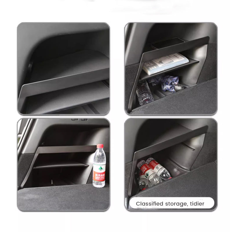 Pour Model Y 5 Trunk Sides Storage Bins Cargo Compartment Liners TPE Rear  Trunk Organizer Storage Box Avec Couvercle En Tapis - Temu Belgium