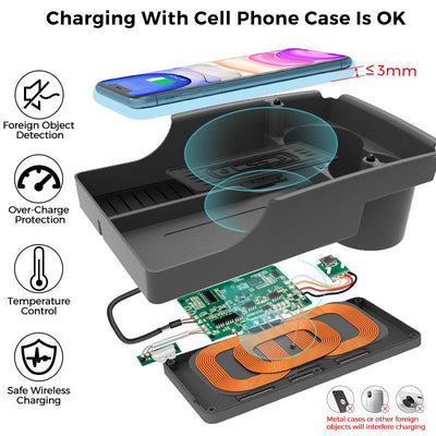 QI wireless charging organizer box