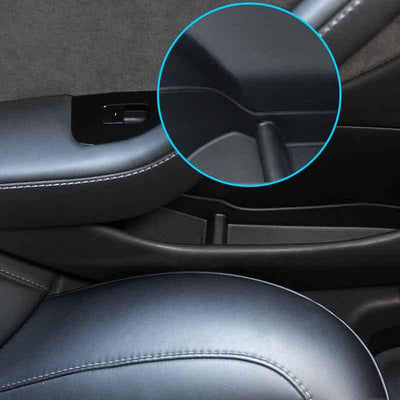 TAPTES® Door Side Storage Box for Tesla Model Y Model 3 2021-2025, Door Side TPE Storage Tray Organizer