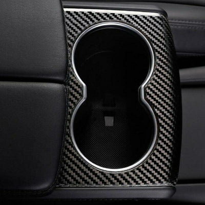 Center Console  Cover / Cupholders Decoration Carbon Fiber Stickers for Model X - TAPTES