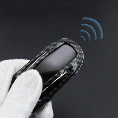 Carbon Fiber Style Alloy Car Key Fob for Tesla Model X