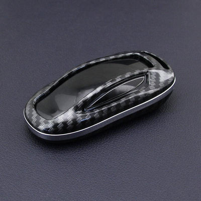 Carbon Fiber Style Alloy Car Key Fob for Tesla Model X