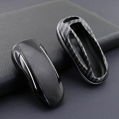 Carbon Fiber Style Alloy Car Key Fob for Tesla Model X