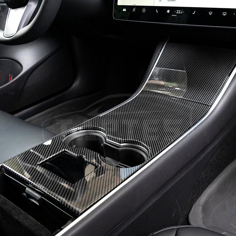 TAPTES Carbon Fiber Center Console Cover for Tesla Model 3 2017-2020 & Model Y 2020