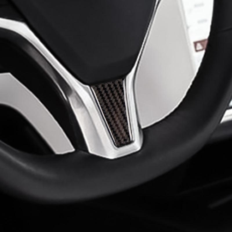 Carbon Fiber Steering Wheel Decoration Sticker for Model X - TAPTES