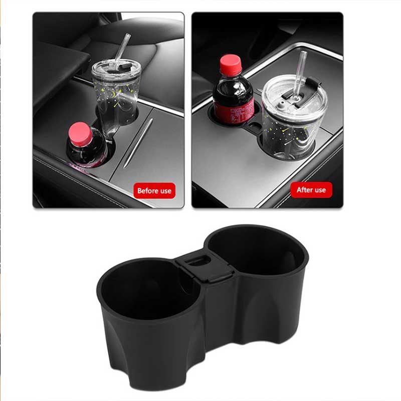 FanpBow Tesla Model Y Model 3 Center Console Cup Holder Insert, Anti-Slip  Limit Silicone Tesla Water Cup Holder, Upgrade 2023 2022 2021 Tesla Model