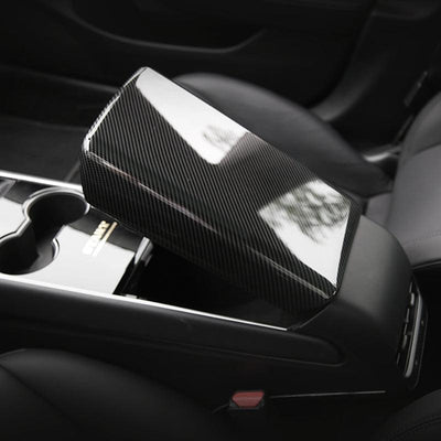 TAPTES® Carbon Fiber Center Armrest Cover for Tesla Model 3 Model Y 2021-2025