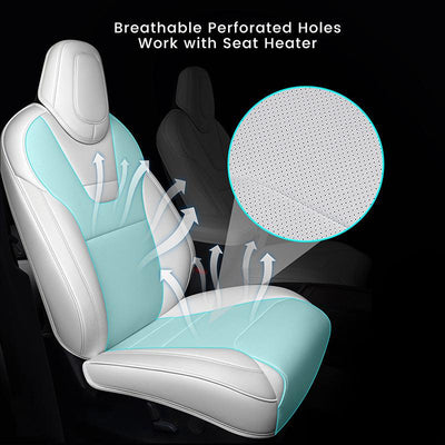 TAPTES® Custom Seat Covers for Tesla Model X Front Seats, Seat Protectors for Tesla Model X 2018-2024