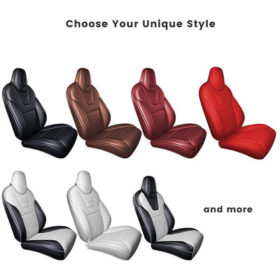 TAPTES® Seat Covers for 2012-2023 2024 Tesla Model S Front Seats, 100% Tesla OEM Style Seat Covers