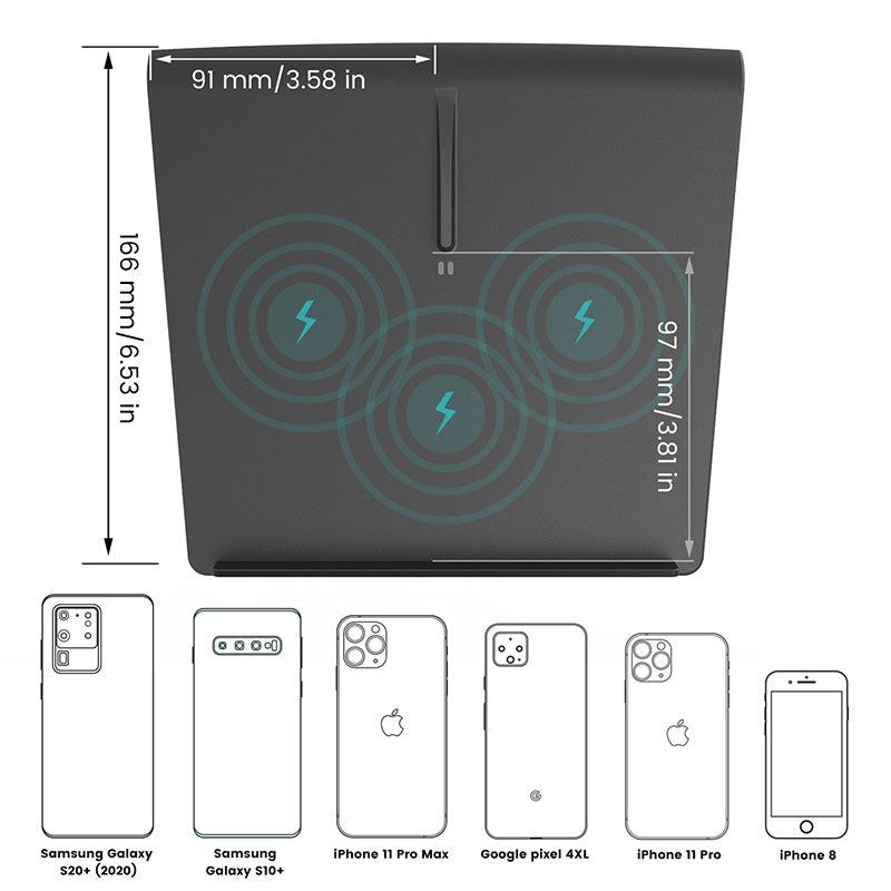 Wireless Phone Charging Pad for Tesla Model 3 Built Before June 2020