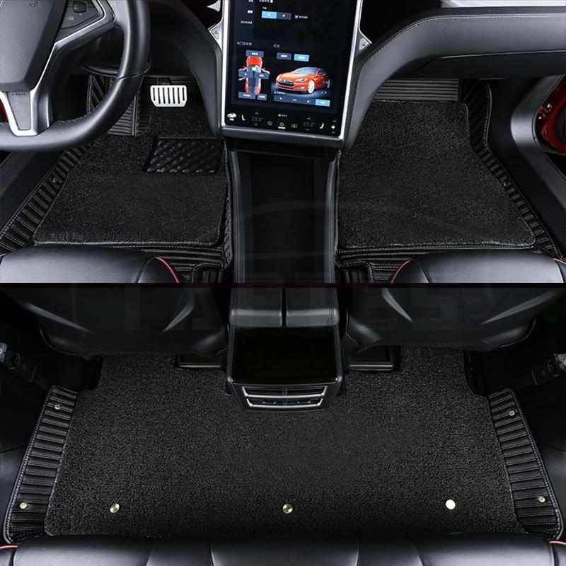 TAPTES Black Floor Mats for 5 Seater Tesla Model X 2018 2019 2020 2021