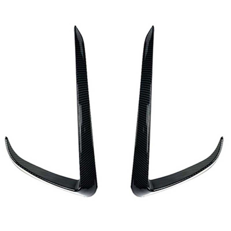 TAPTES® Front Fog Light Trim Cover Fog Lamp Frame Blade Trim Eyebrow Spoiler for Tesla Model 3 2017-2021