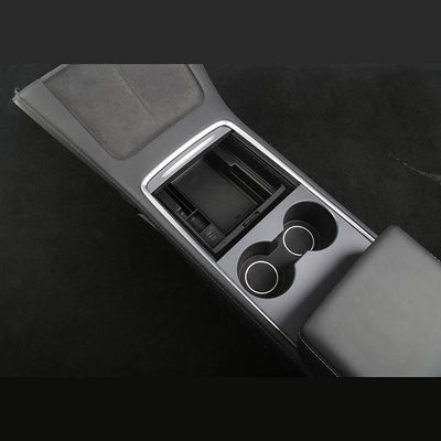 TAPTES Refresh Center Console Storage Box with USB Port for 2021 Model Y Model 3