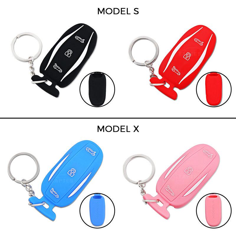 Silicone Key Fob Cover Key Chain for Tesla Model X - TAPTES