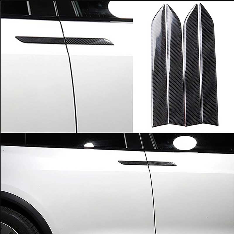 TAPTES Model X Carbon Fiber Door Handle Stickers, 4 Pcs