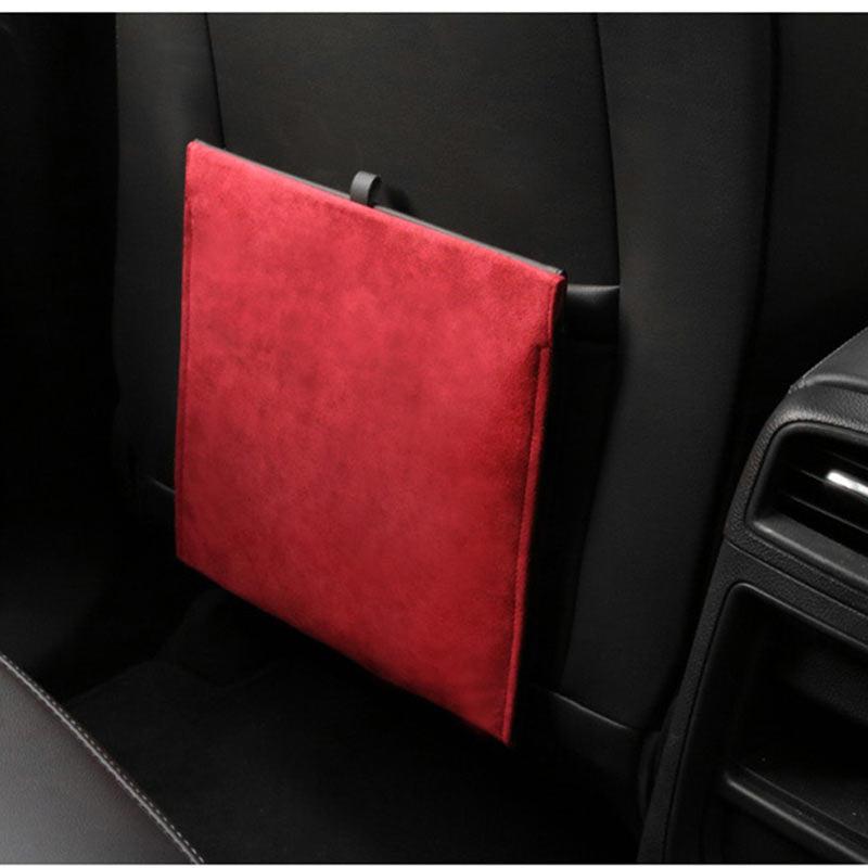 TAPTES Alcantara Foldable Seat Back Magnetic Garbage Bag for Tesla Model S/3/X/Y