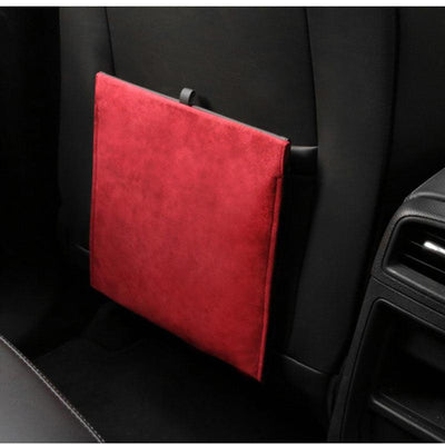 TAPTES Alcantara Foldable Seat Back Magnetic Garbage Bag for Tesla Model S/3/X/Y
