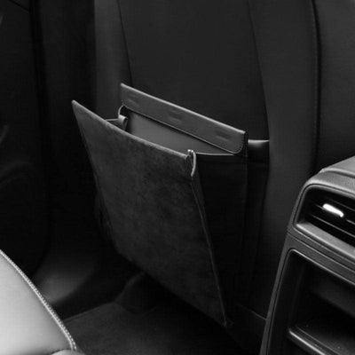 TAPTES Alcantara Foldable Seat Back Magnetic Garbage Bag for Tesla Model S/3/X/Y