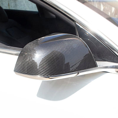 TAPTES Carbon Fiber Side Mirror Covers for Tesla Model 3 2017-2025