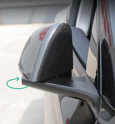 TAPTES Carbon Fiber Side Mirror Covers for Tesla Model 3 2017-2025