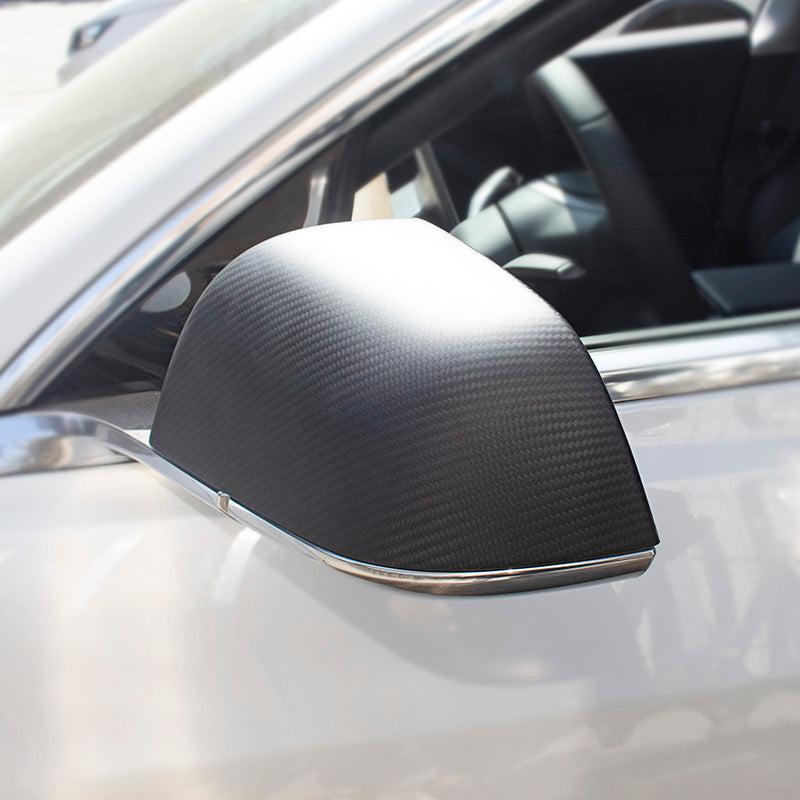 TAPTES Carbon Fiber Side Mirror Covers for Tesla Model 3 2017-2025
