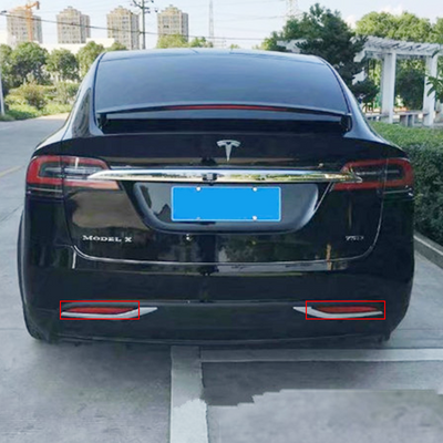 ABS Chrome Rear Fog Light Cover / Light Trim for Model X 2016-2017 - TAPTES