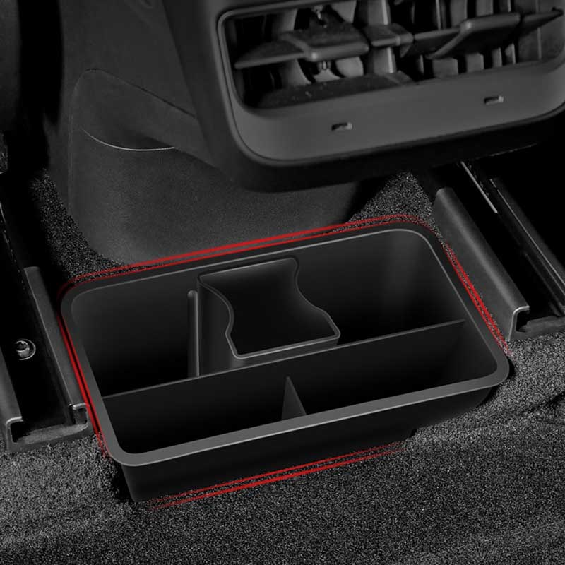 TAPTES Rear Center Console Organizer for Tesla Model Y 2024 2023-2020, Rear Middle Storage Box
