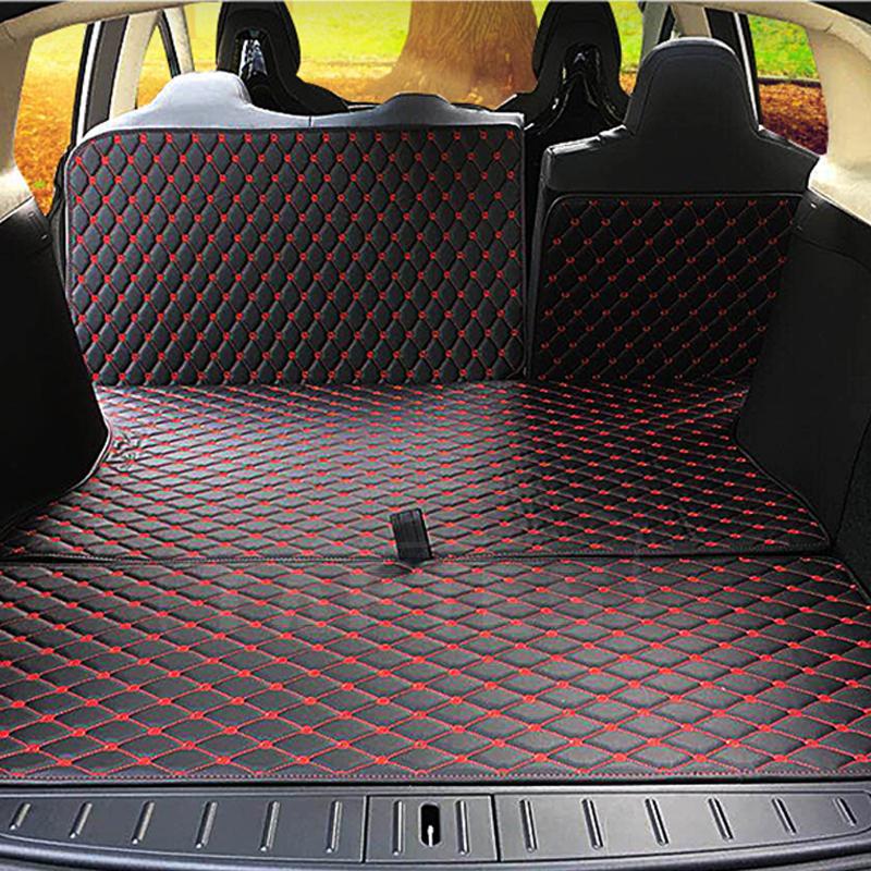 Front and Rear Trunk Mat and 2nd Row Seat Back Protector for Model X 5 Seater - TAPTES
