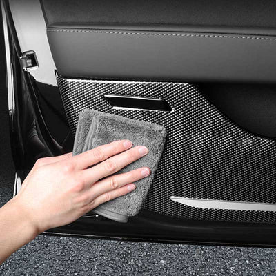 TAPTES® Carbon Fiber Door Antit Kick Guard Panel/Protector Cover for Tesla Model 3 Model Y