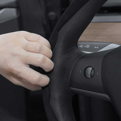 TAPTES® Alcantara Steering Wheel Cover for Tesla Model 3 Model Y