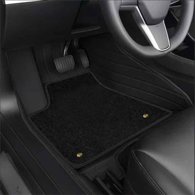 TAPTES Premium Leather Floor Mats Fully Covered by Double-Layer Floor Liner  for Model Y 2020-2023