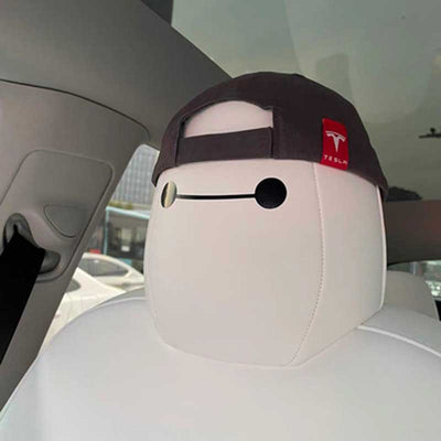 TAPTES® Baymax Headrest Stickers for Tesla Model S / 3 / X / Y, Set of 4, Decoration Sticker