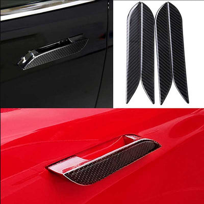 TAPTES Carbon Fiber Door Handle Stickers for Tesla Model S 2016-2018, 4 Pcs