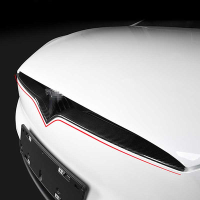 TAPTES Carbon Fiber Front Center Grille Trim Strip for Model X 2016-2019
